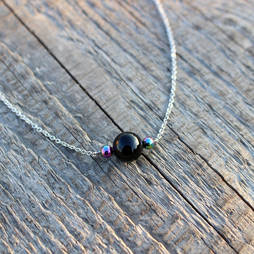 Wasi na přání • onyx + hematit, chir. ocel — foto 1
