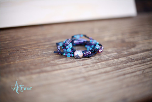 Purple Boho - náramek 2v1 — foto 1