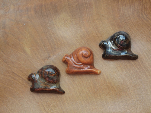 Keramický magnet - šnečci - set 3 ks — foto 1