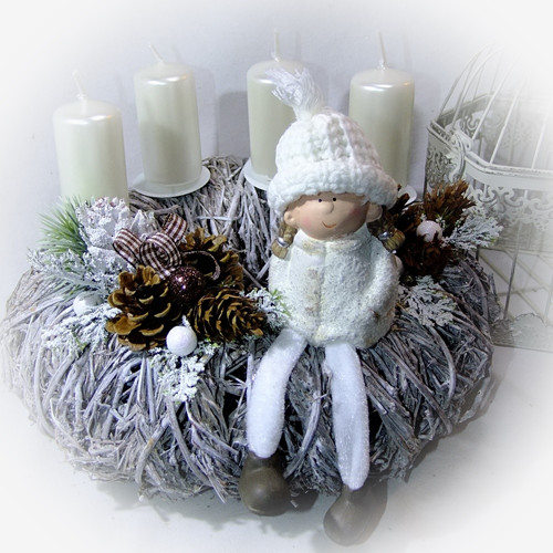 Adventní věnec - Holčička v kulíšku II. — foto 1