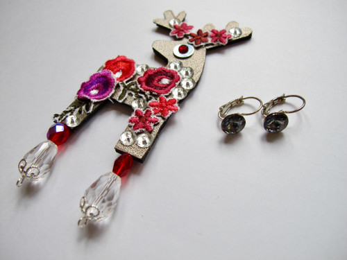 Sada: Sobík a náušnice Swarovski — foto 1