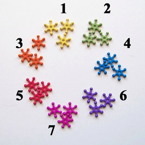 Plastová hvězdička/ 14x3mm/ 20ks