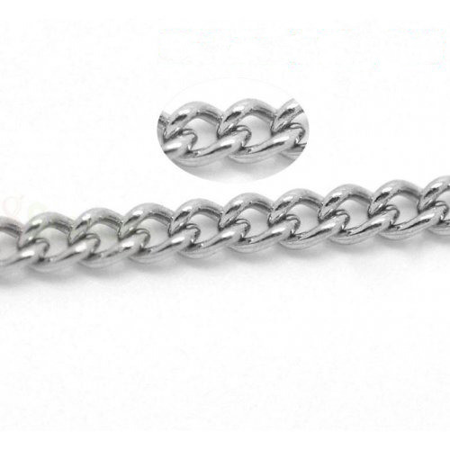 Řetízek TWIST/ platina/ 2,5x3,5mm