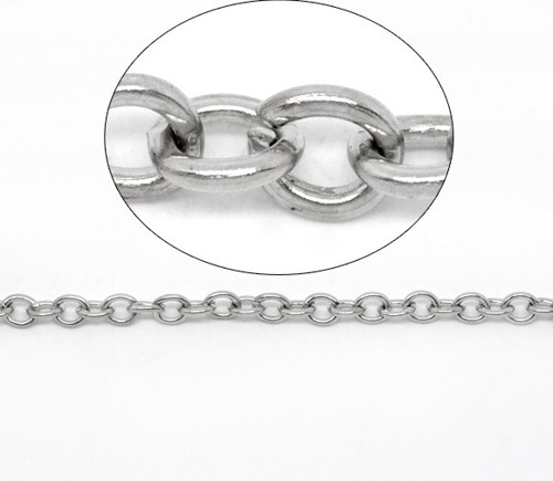 Řetízek/ platina/ 5,5x7mm/ tl.drátu 1,4mm