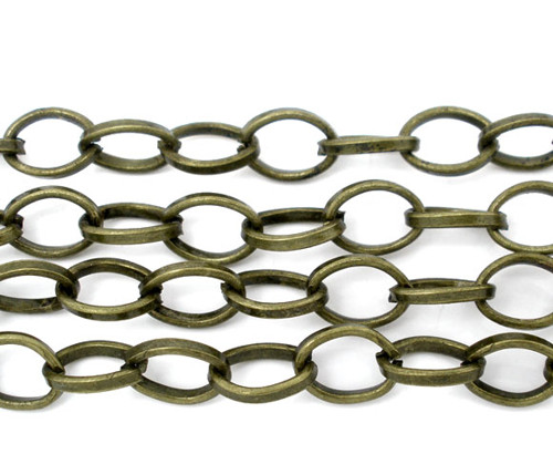 Řetízek/ ant.bronz/ 6x8mm