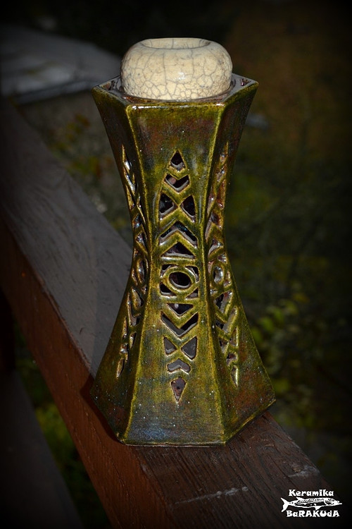 Zelená raku aromalampa velká — foto 1