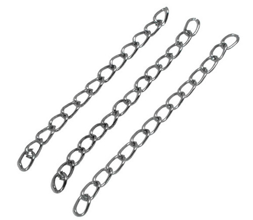 Adjustační řetízek / platina / 5cm/ 10ks