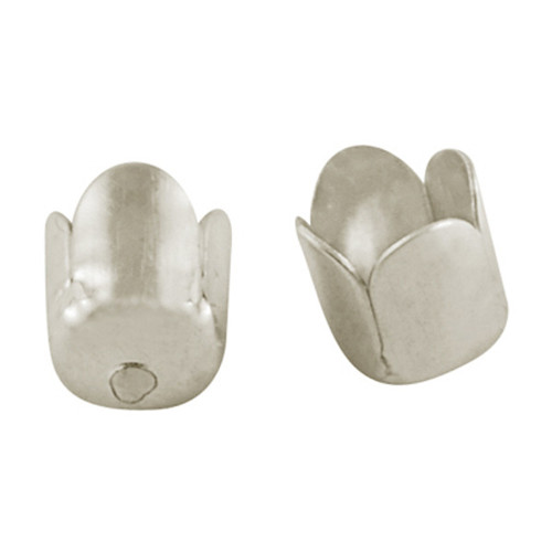 Kaplík hladký-tulipán/ stříbro /6,5x8mm