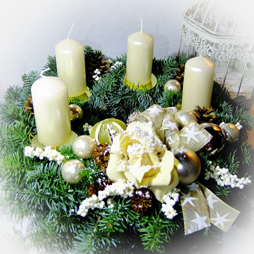 Adventní věnec - Bílá káva, čokoláda — foto 1