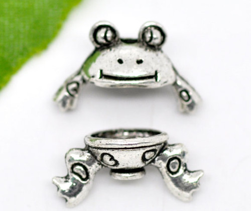 Kaplík žába/ ant. stříbro/ 15x9mm