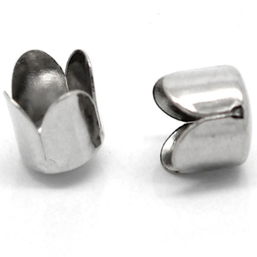 Kaplík hladký-tulipán MIDI/ platina/8x10mm