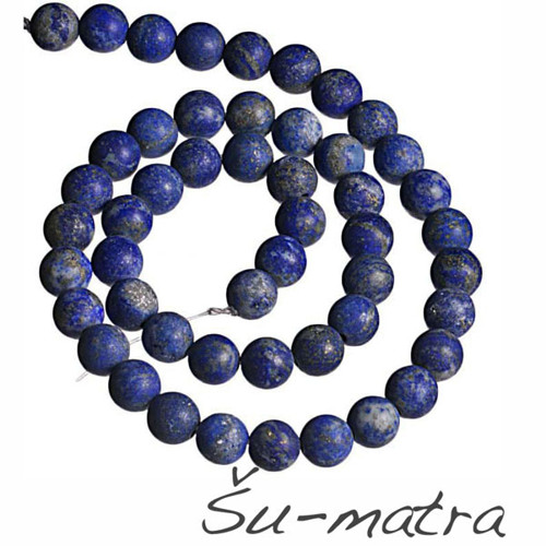Lapis lazuli matný, 8 mm (2 ks) — foto 1