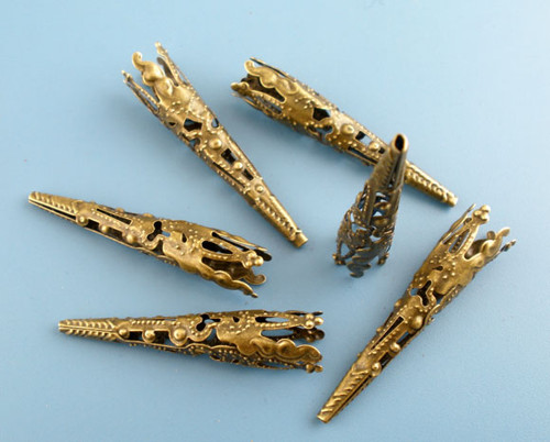 Kaplík dlouhý/ ant.bronz/ 41x8mm/ 4ks