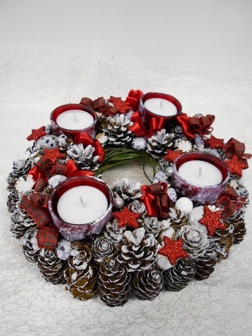 Adventní zasněžený věneček — foto 1