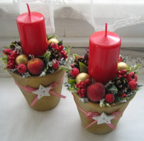 Adventní svícny s jablíčky — foto 1