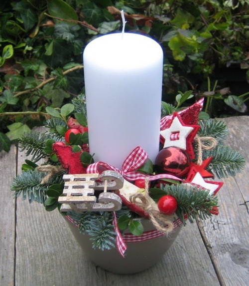 Adventní svícen s jedličkou — foto 1