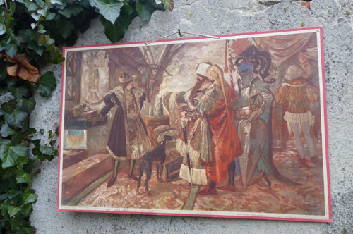 Zajetí krále Václav IV., M. Aleš - školní obraz