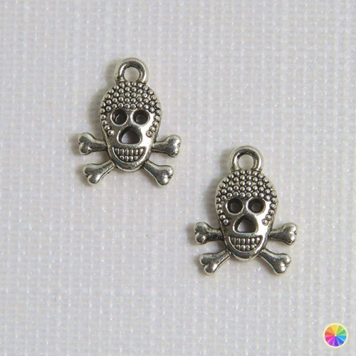 Přívěsek lebka zdobená 16x14mm
