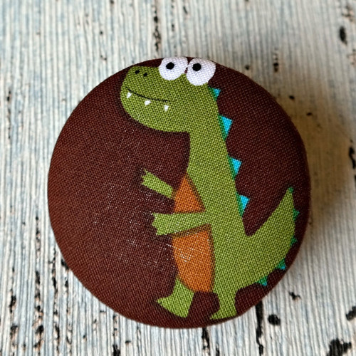 Buttonek velký, brož, dinosaurus — foto 1