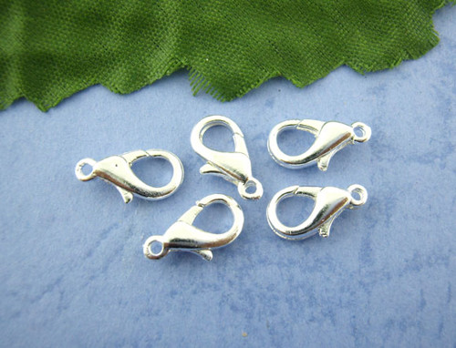 Karabinka/ stříbro/ 12x6mm