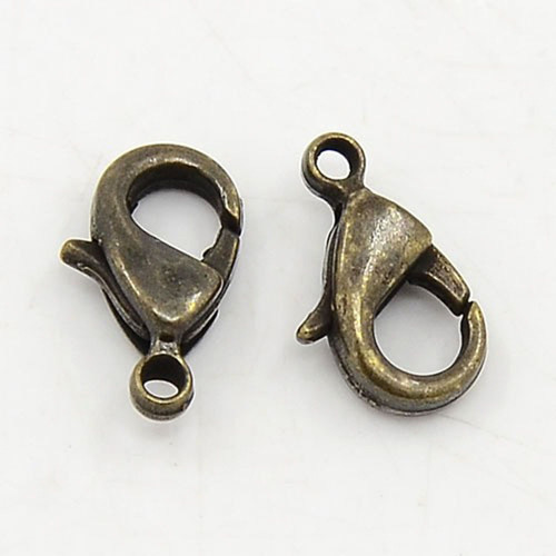 Karabinka hladká velká/ ant.bronz/ 23x13mm/ 1ks