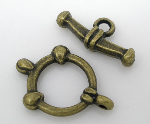 Americké zapínání/ ant.bronz/ 20x14mm