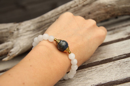 Náramok lapis lazuli a jadeit — foto 1