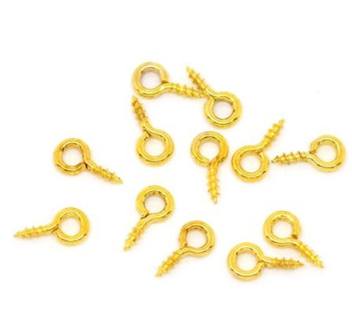 Očka na přívěsek zlatá 10x4 mm - 20 ks