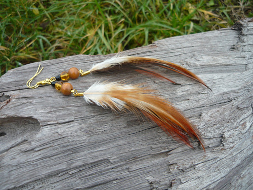 Pírkové náušnice Indian Rituals — foto 1
