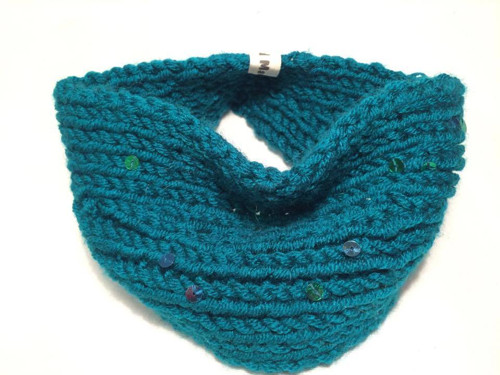 Pletená čelenka turquoise — foto 1