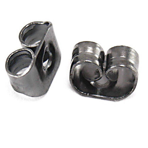 Zarážky na náušnice/ motýlci/ gunmetal
