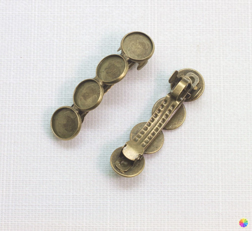 Ozdobná spona lůžko 12mm (po 1ks)