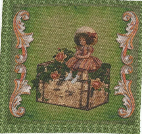 Bavlněná látka - panel 10 x 10,5 cm