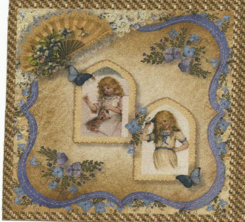 Bavlněná látka - panel 10 x 10,5 cm