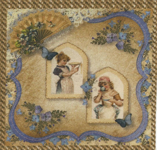 Bavlněná látka - panel 10 x 10,5 cm