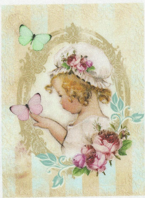 Bavlněná látka - panel 12 x 17,5 cm — foto 1