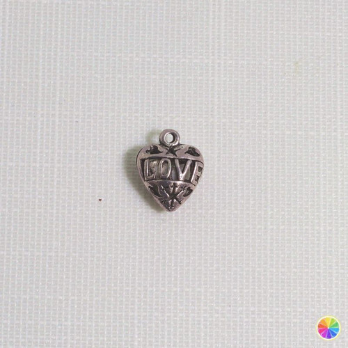 Přívěsek srdíčko malé zdobené 18x14mm