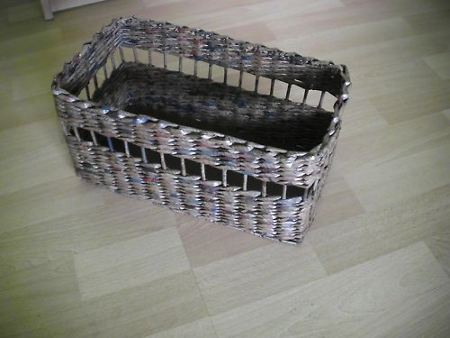 Pletený košík na DVD/CD — foto 1