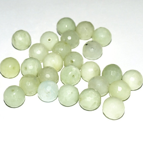 Jadeit žlutý kulička 11/12 mm fazeta (cena 6 ks)