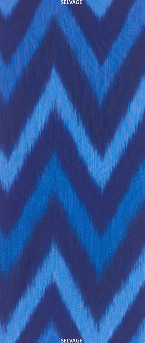 Ombre Látka - Blue Ikat — foto 1