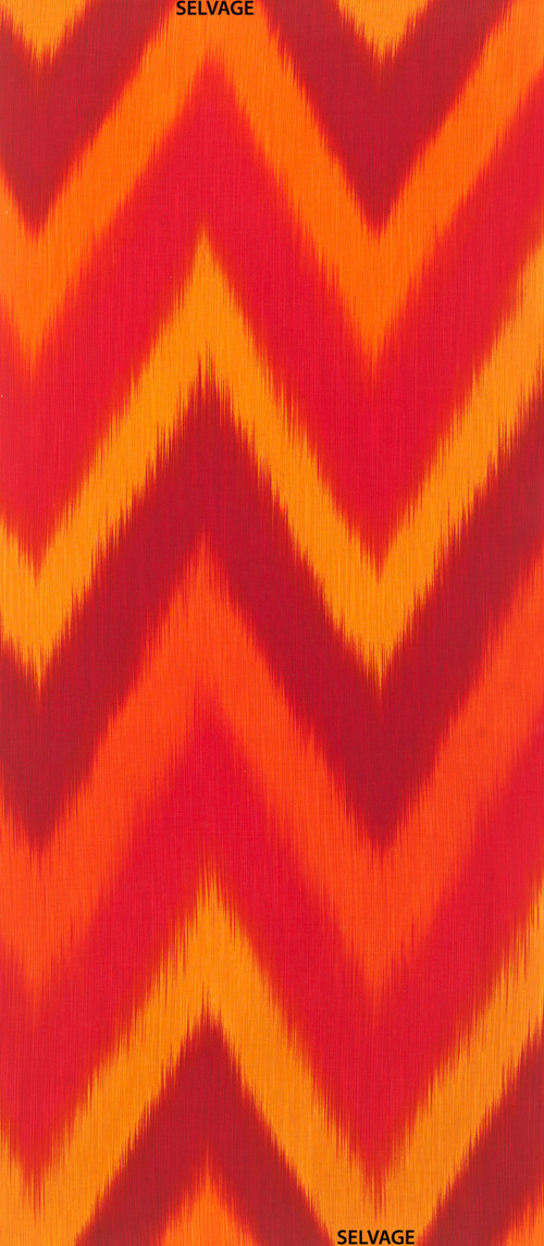 Ombre Látka - Fire Ikat