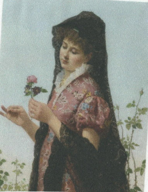 Bavlněná látka - panel 10 x 12,5 cm
