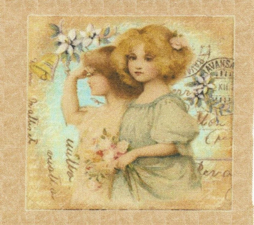Bavlněná látka - panel 9 x 9,5 cm