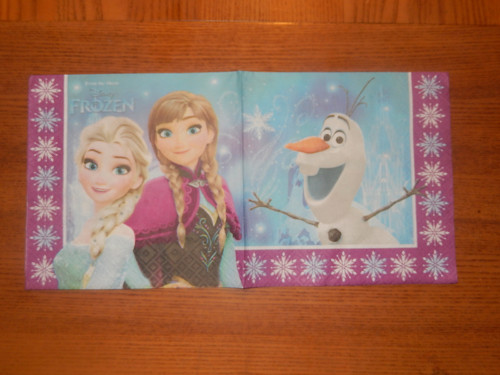 Ubrousek na decoupage - Elsa a Anna