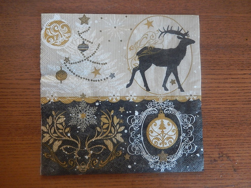Ubrousek na decoupage - zimní zátiší