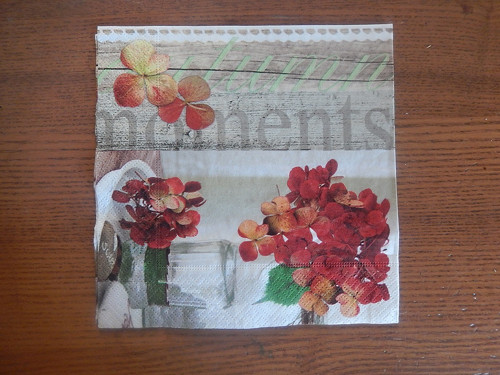 Ubrousek na decoupage - chvilka s květinou