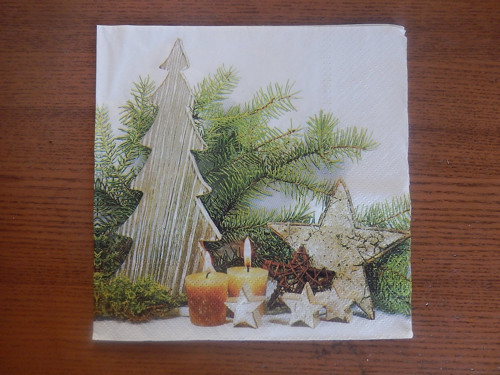 Ubrousek na decoupage - vánoční dekorace