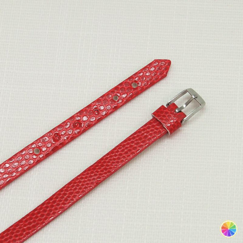 Náramek délka 21cm šířka 8mm barva červená (1kus)