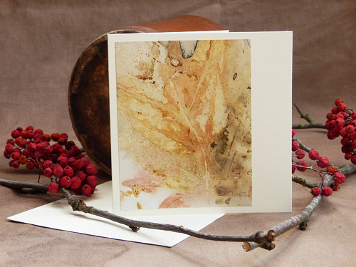 Listování - přáníčko eco print P11 — foto 1
