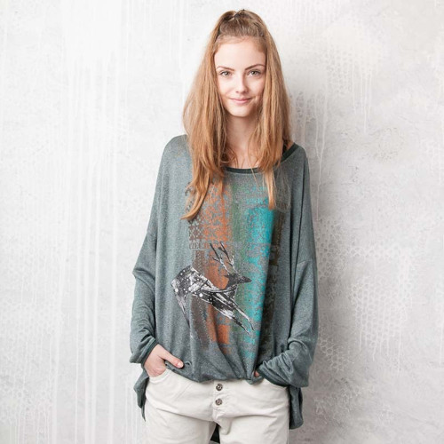 Top s jelenem - vel. L/XL — foto 1